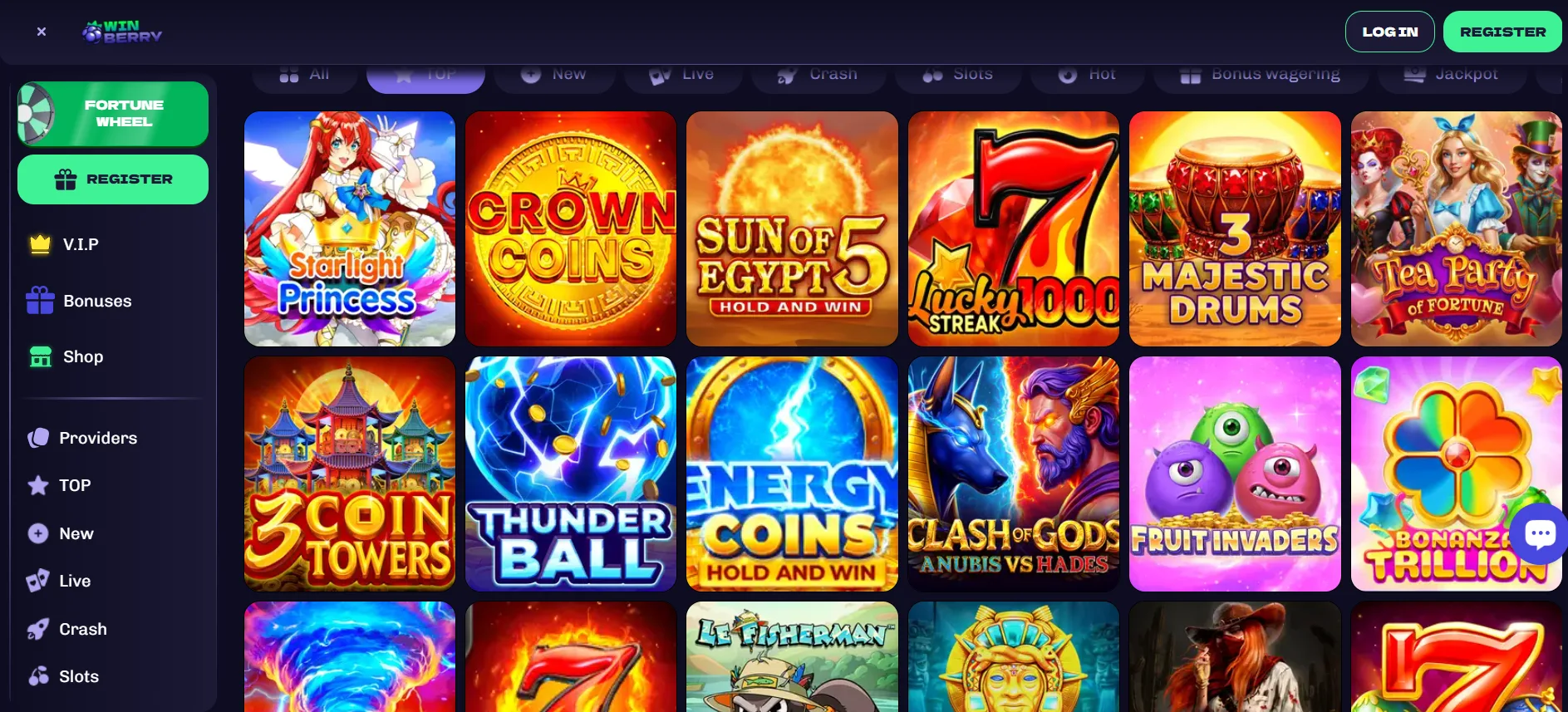 Winberry Casino Games