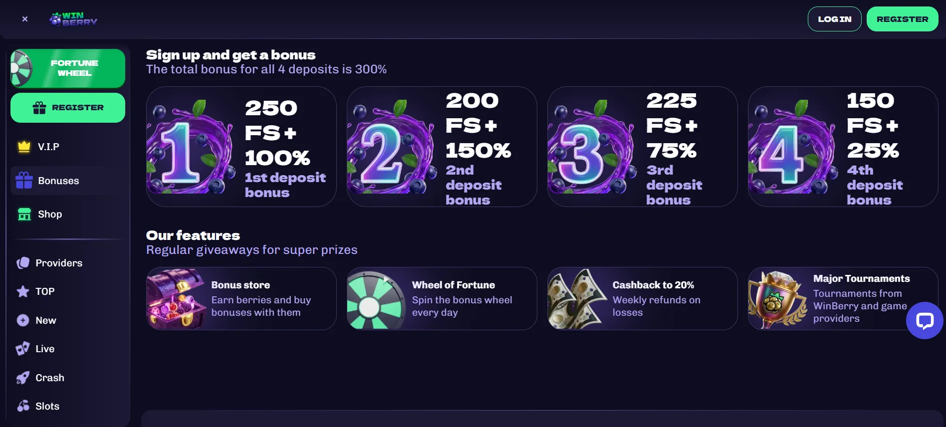 Winberry Casino Bonus